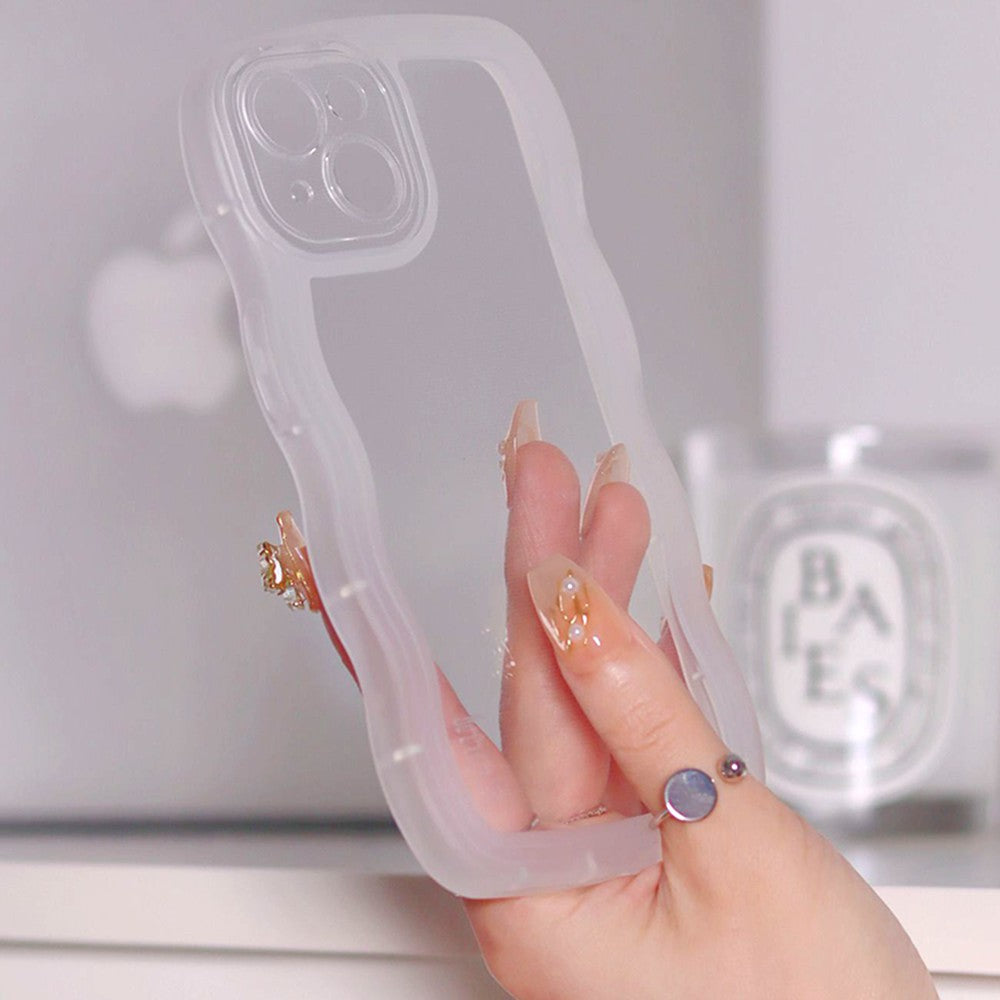 IMAK UX-8 Series Soft TPU pouzdro na telefon Wavy Shape pro iPhone 14 Transparentní ochranný zadní kryt proti poškrábání IMAK UX-8 Series Soft TPU pouzdro na telefon Wavy Shape pro iPhone 14 Transparentní ochranný zadní kryt proti poškrábání